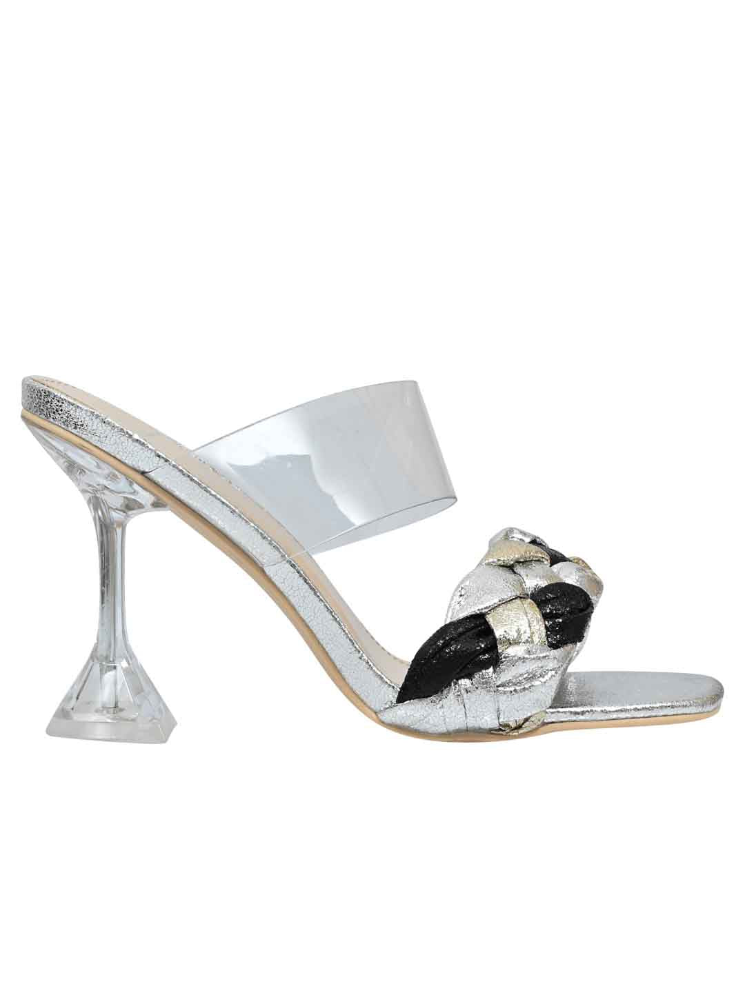 Footwear, Women Footwear, Silver Sandals