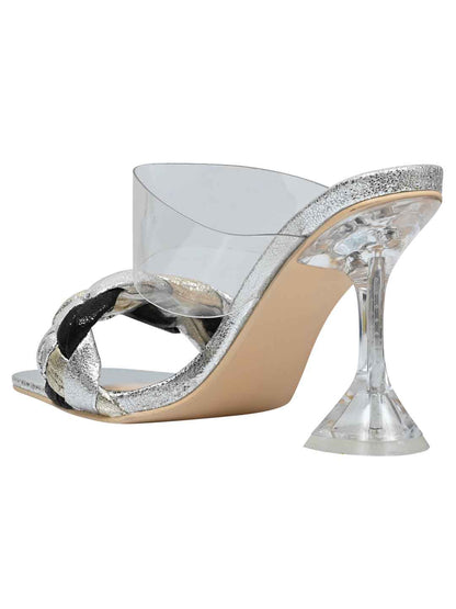 Footwear, Women Footwear, Silver Sandals