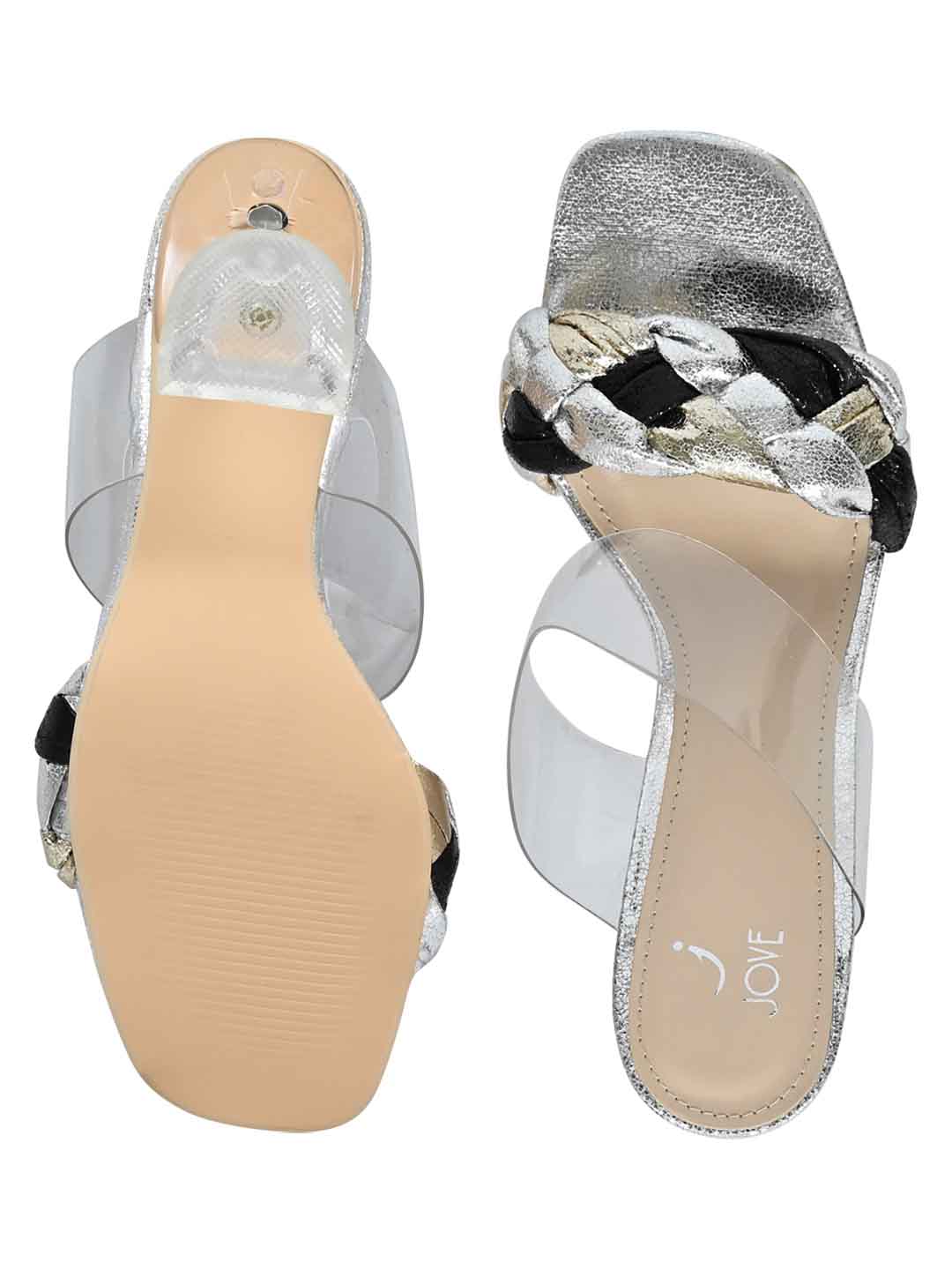 Footwear, Women Footwear, Silver Sandals