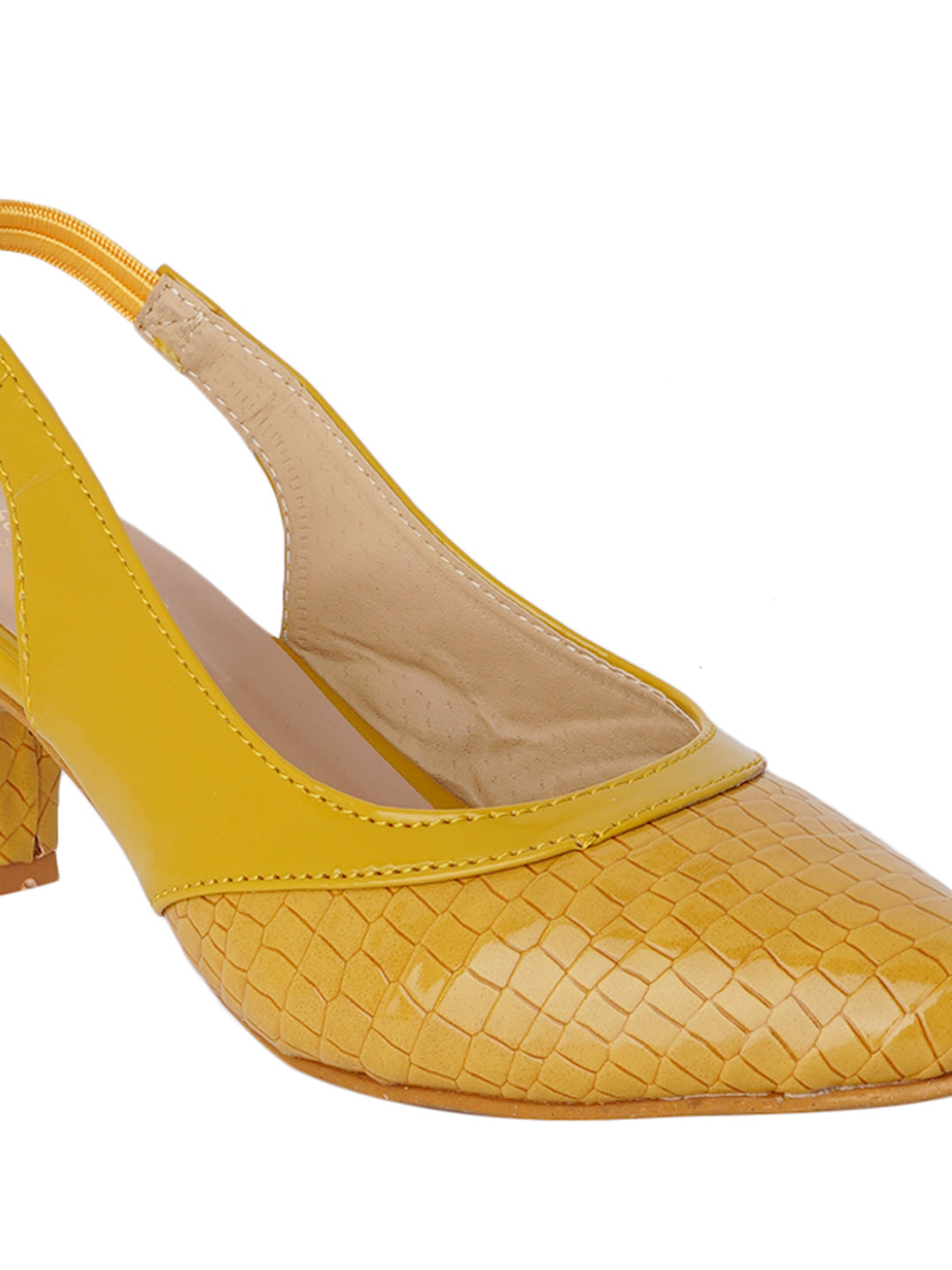 Footwear, Women Footwear, Mustard Pumps