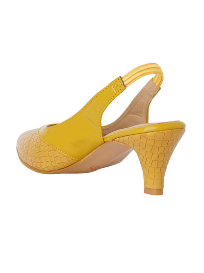 Footwear, Women Footwear, Mustard Pumps