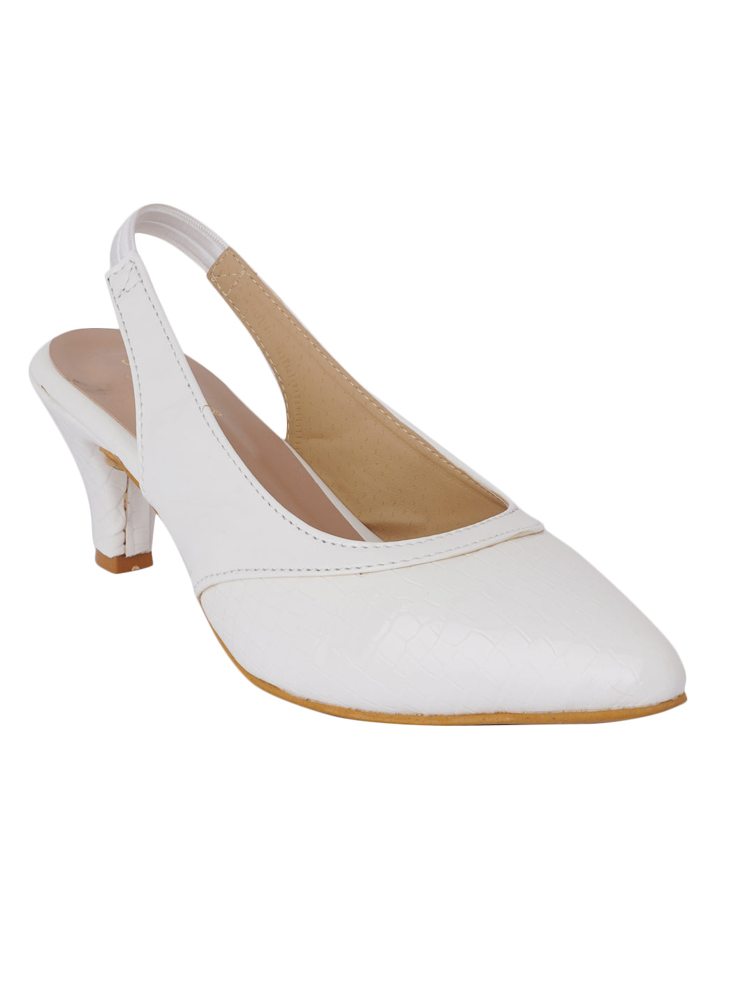 Footwear, Women Footwear, White Pumps