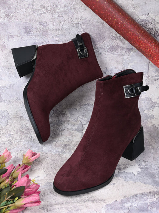 Women, Women Footwear, Maroon Boots