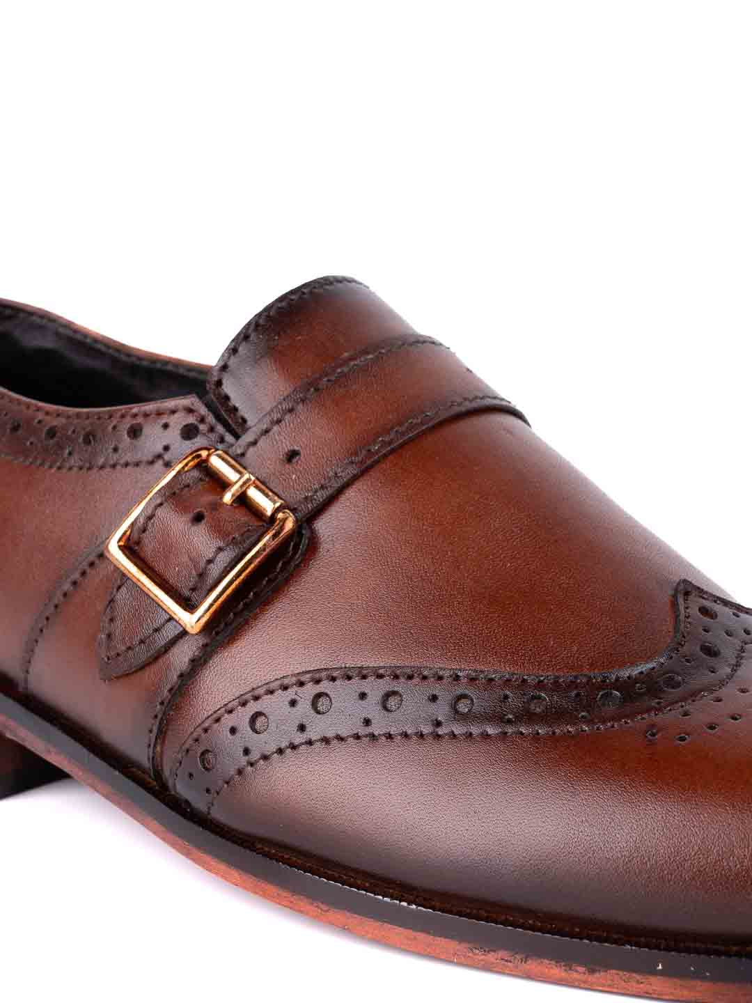 Men Brown Solid Brogue