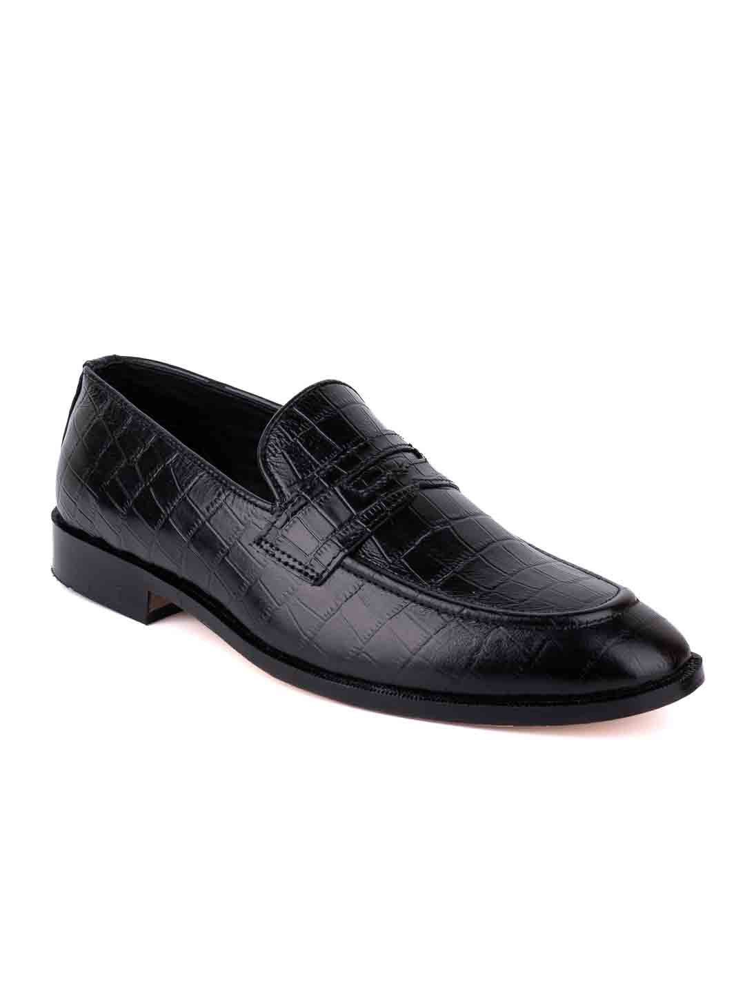  Footwear, Men Footwear, Black Formal Loafers