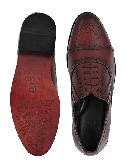 Footwear, Men Footwear, Burgundy Oxford Shoes