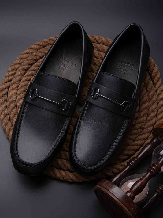 Footwear, Men Footwear, Black Driving Shoes