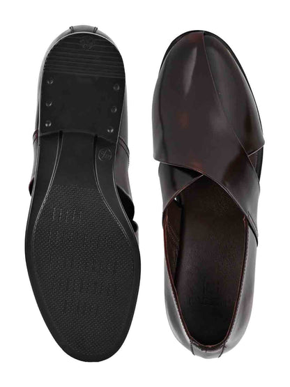 Footwear, Men Footwear, Burgundy Sandals