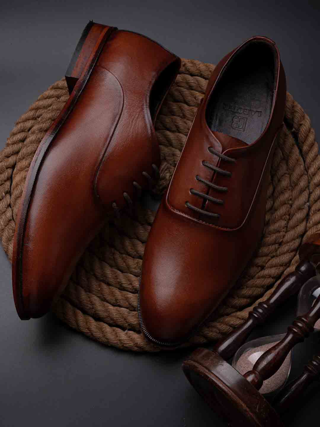 Footwear, Men Footwear, Brown Oxford Formal Shoes