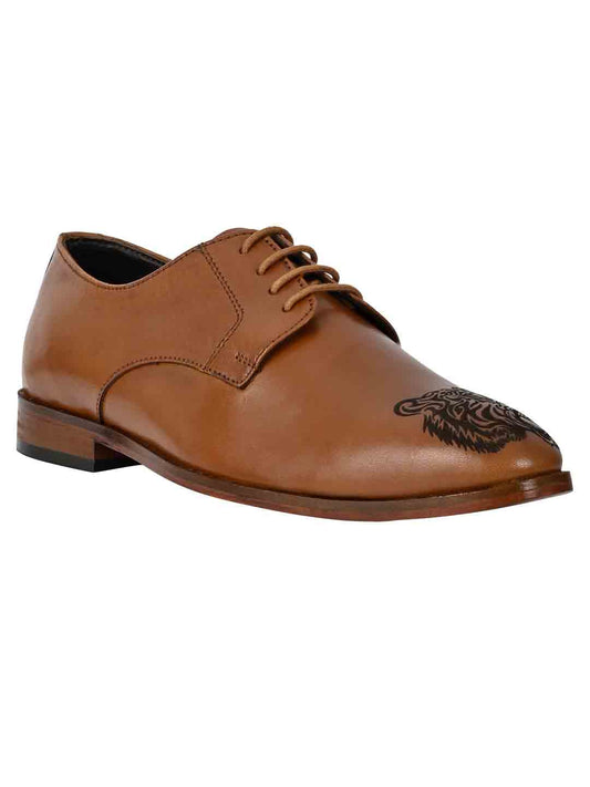 Footwear, Men Footwear, Tan Derby Shoes