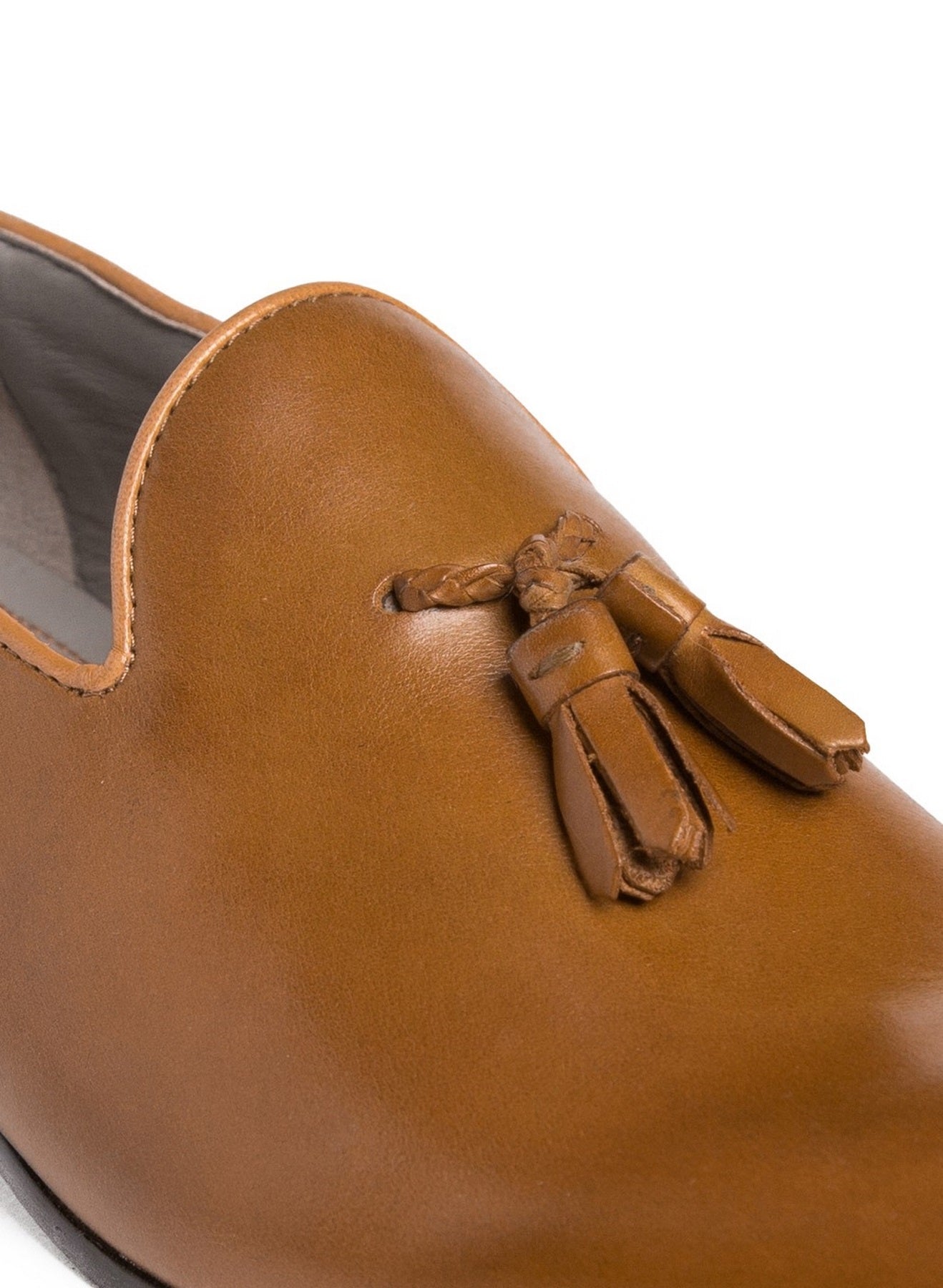 Men Tan Solid Loafers