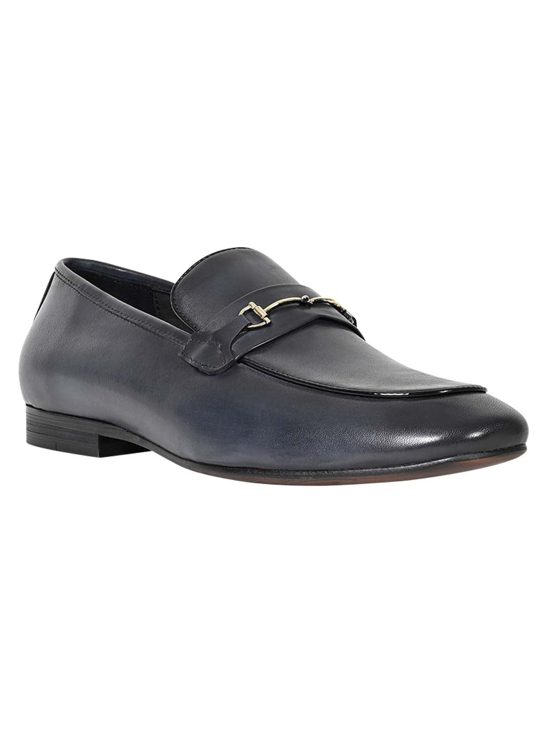 Footwear, Men Footwear, Navy Blue Formal Loafers