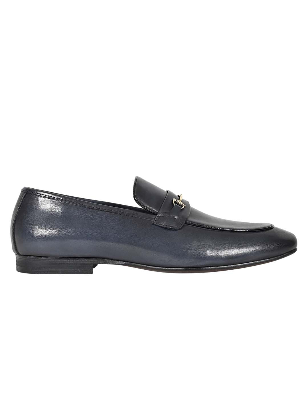 Footwear, Men Footwear, Navy Blue Formal Loafers