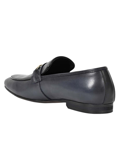 Footwear, Men Footwear, Navy Blue Formal Loafers