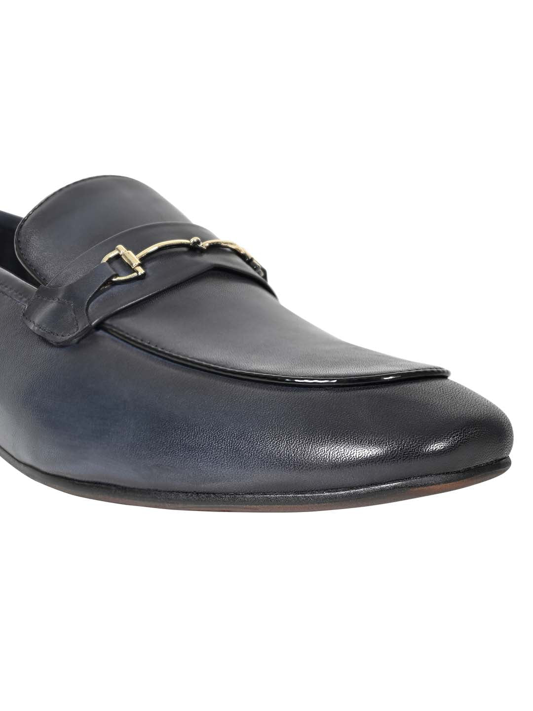 Footwear, Men Footwear, Navy Blue Formal Loafers