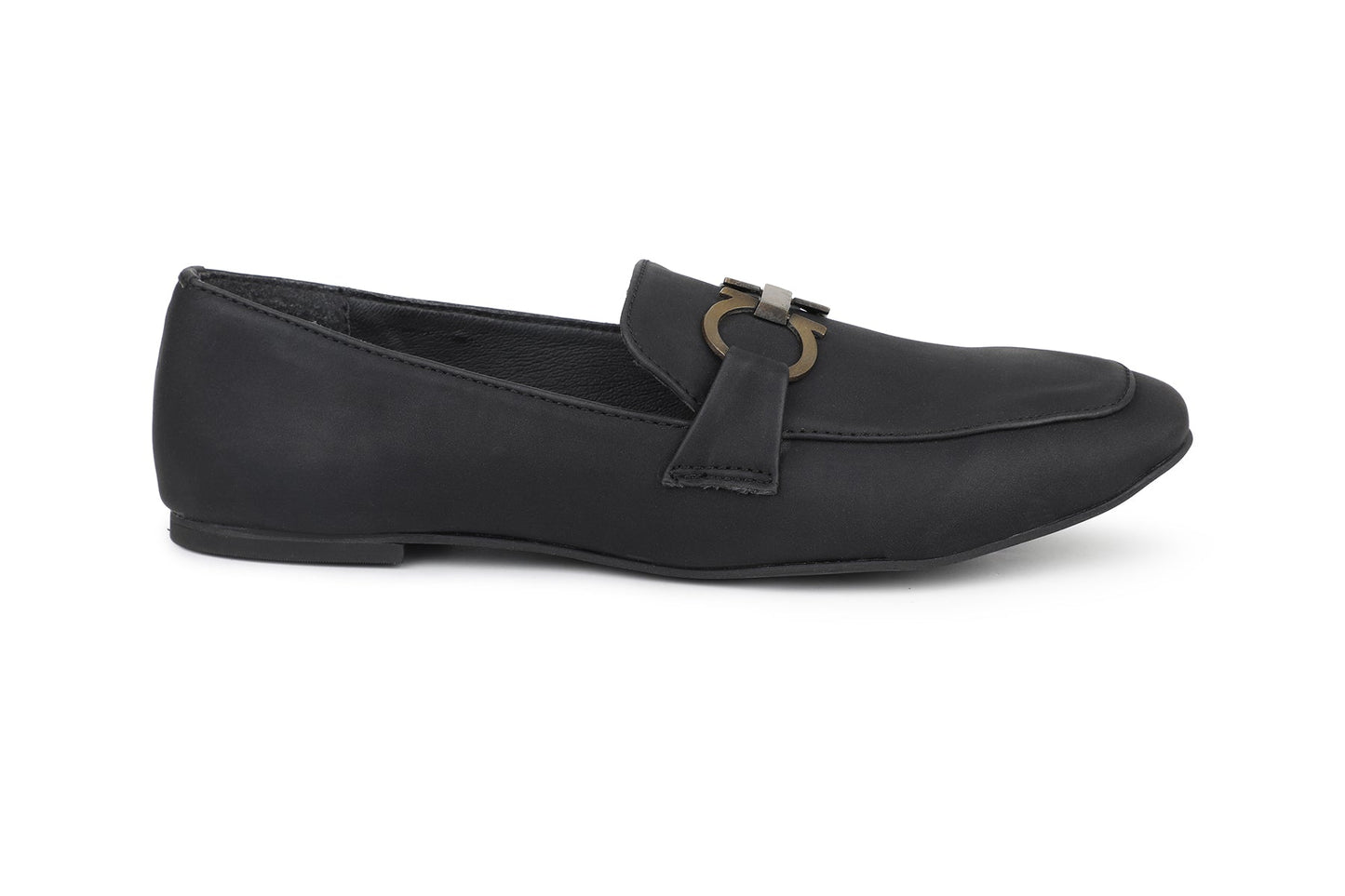 Women, Women Footwear, Black Loafers