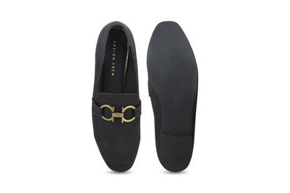 Women, Women Footwear, Black Loafers