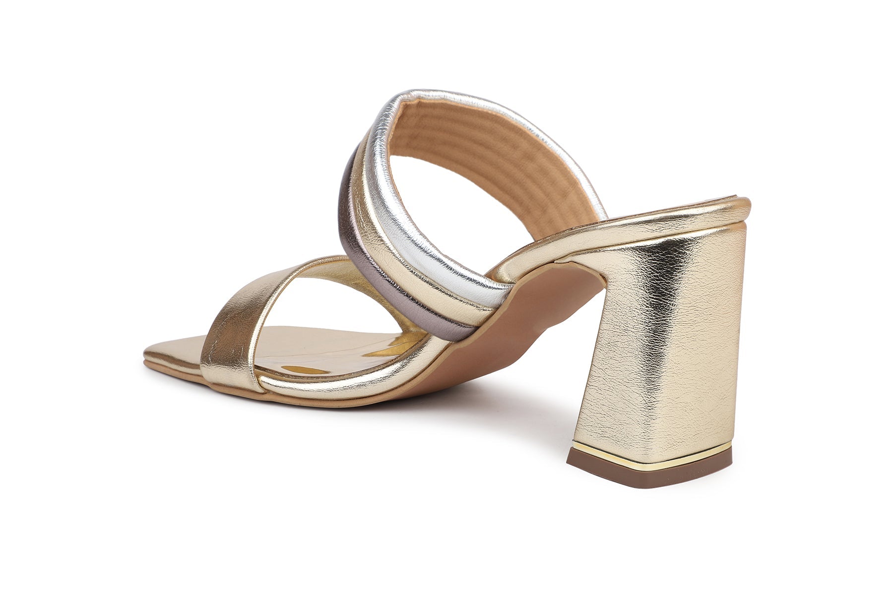 Women, Women Footwear, Gold Sandals