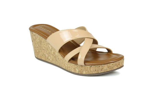 Footwear, Women Footwear, Beige Wedges