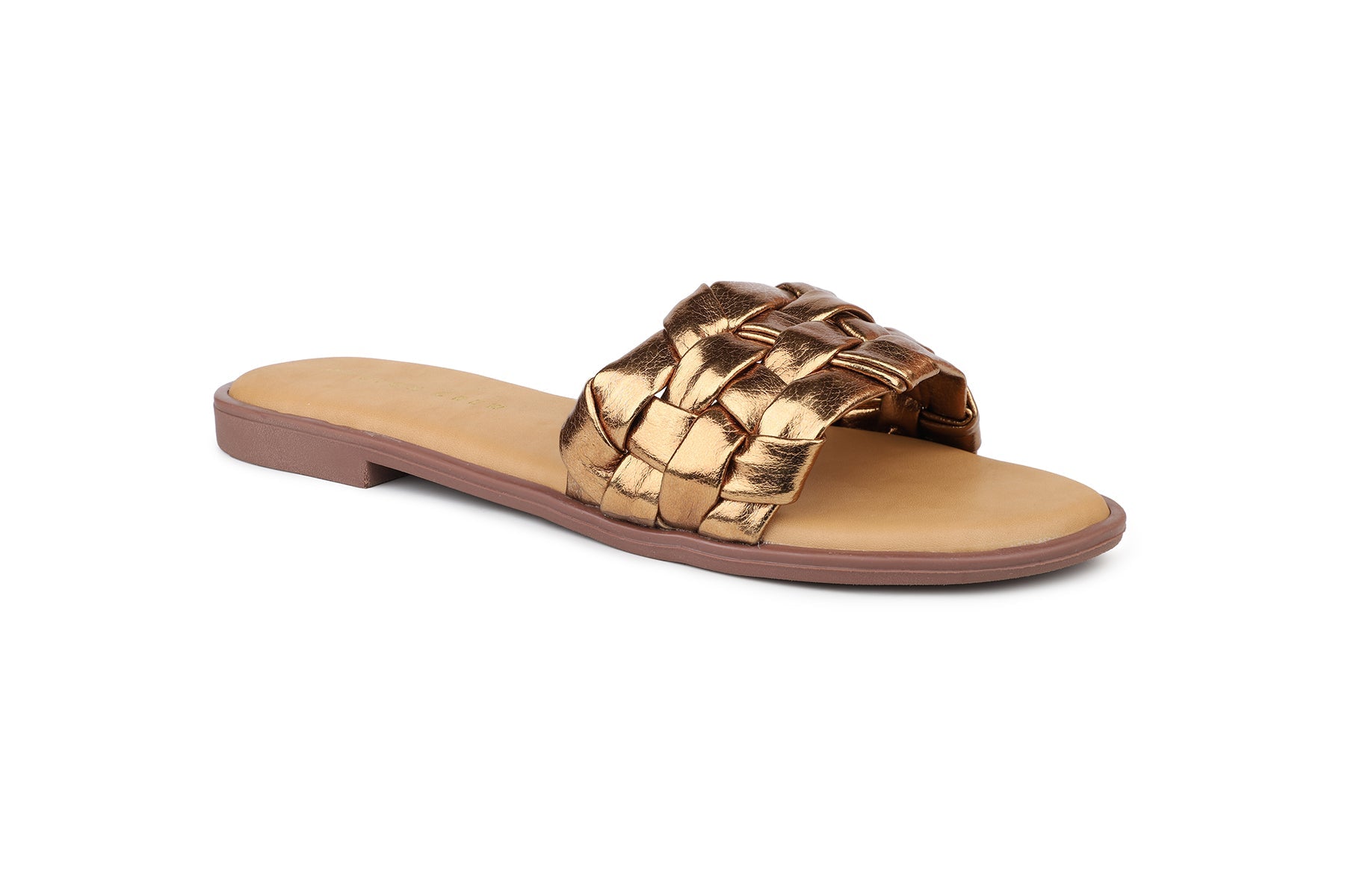 Women, Women Footwear, Bronze Open Toe Flats