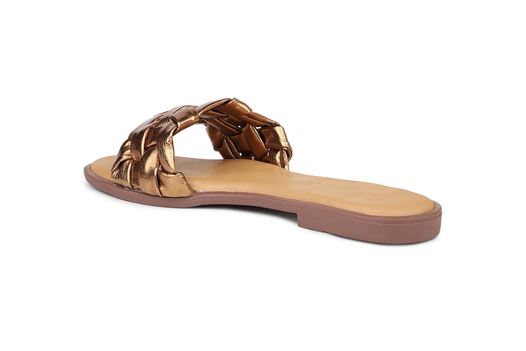 Women, Women Footwear, Bronze Open Toe Flats