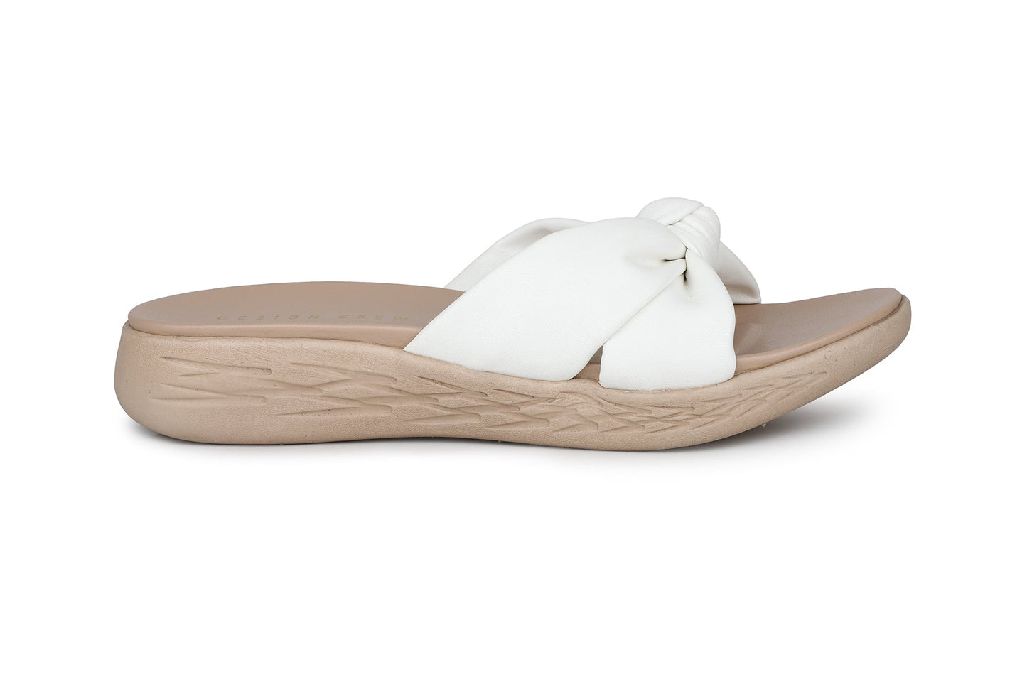 Women, Women Footwear, White Open Toe Flats