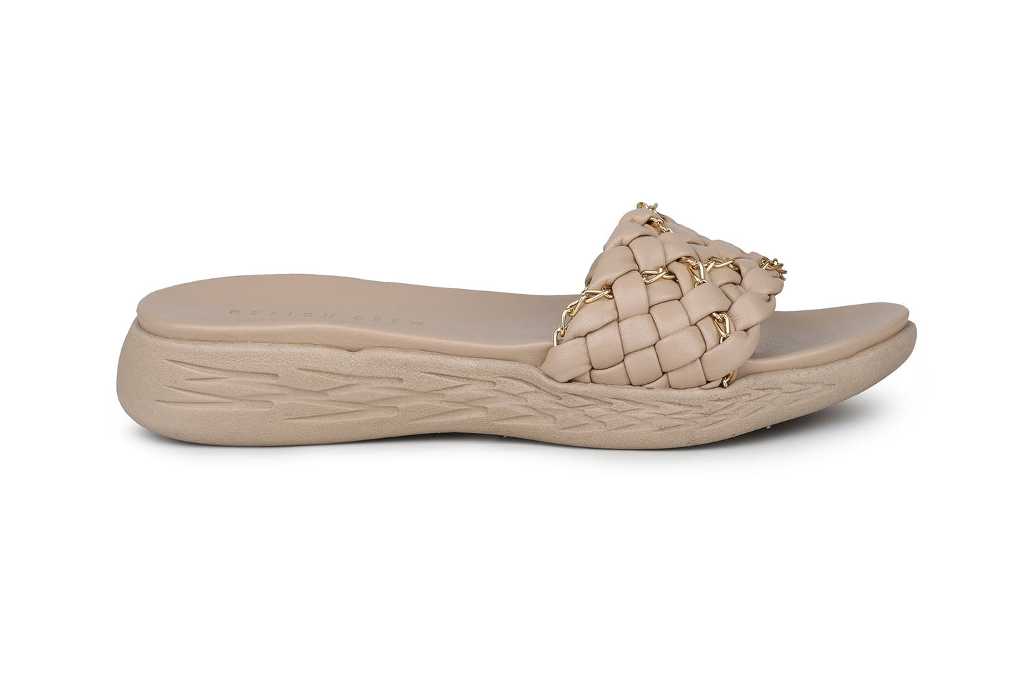 Women, Women Footwear, Beige Open Toe Flats