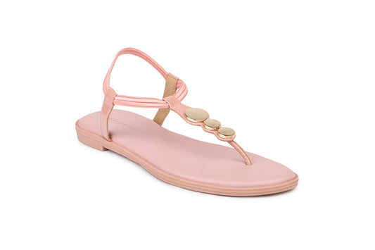 Women, Women Footwear, Pink T Strap Flats