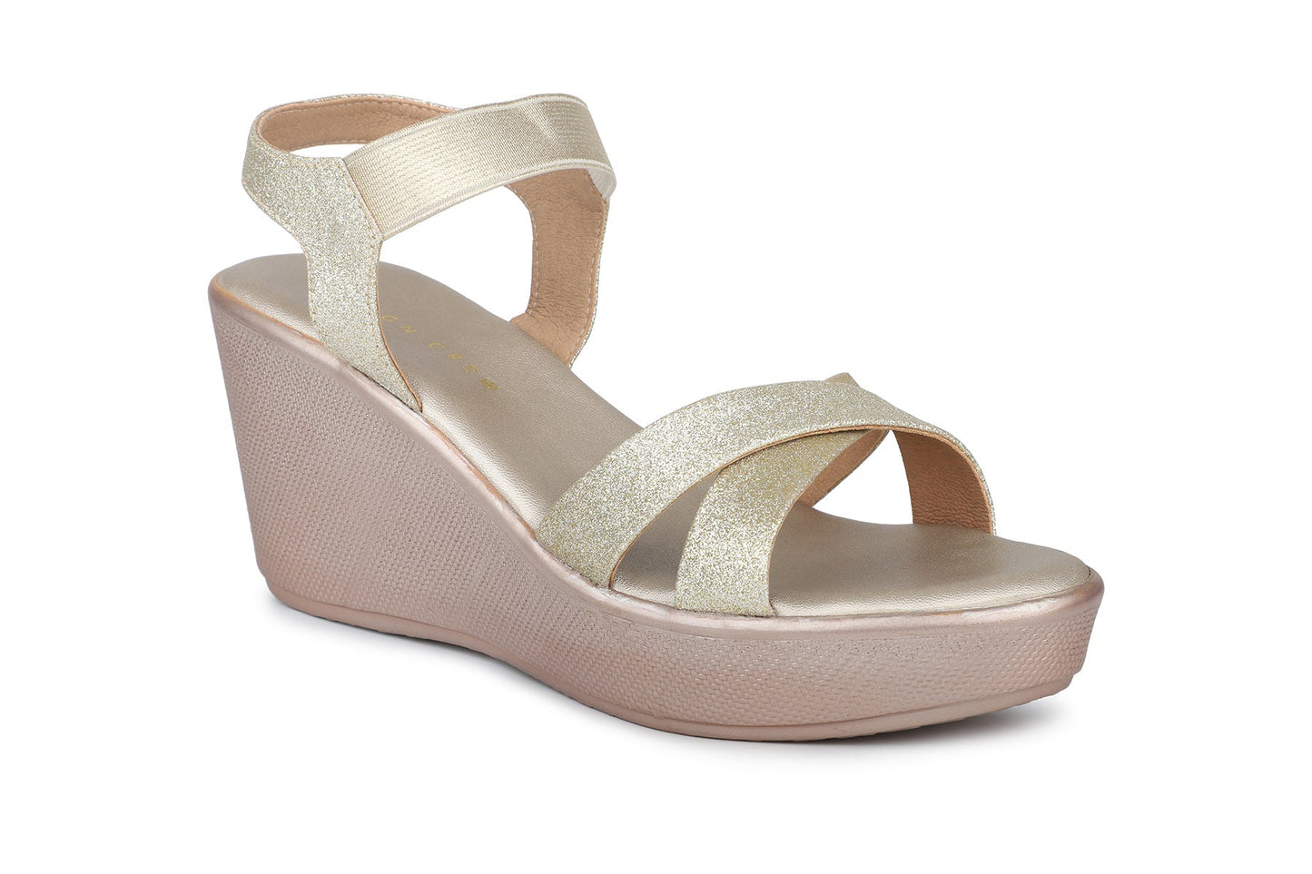 Women, Women Footwear, Gold Wedges