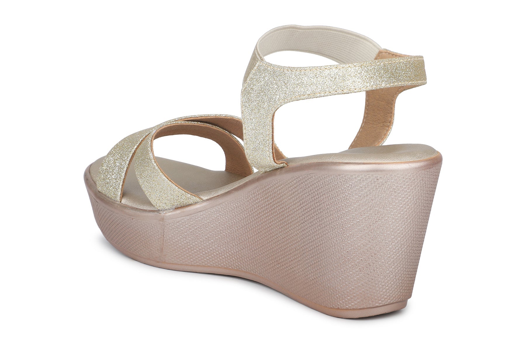 Women, Women Footwear, Gold Wedges