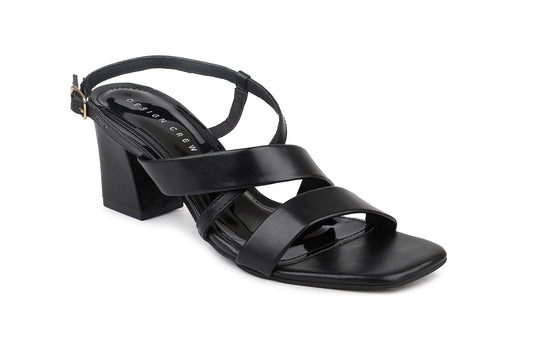 Women, Women Footwear, Black Sandals