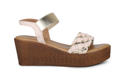 Women, Women Footwear, Beige Wedges