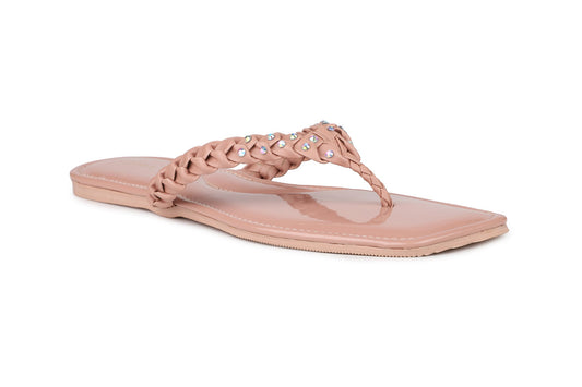 Women, Women Footwear, Pink T Strap Flats