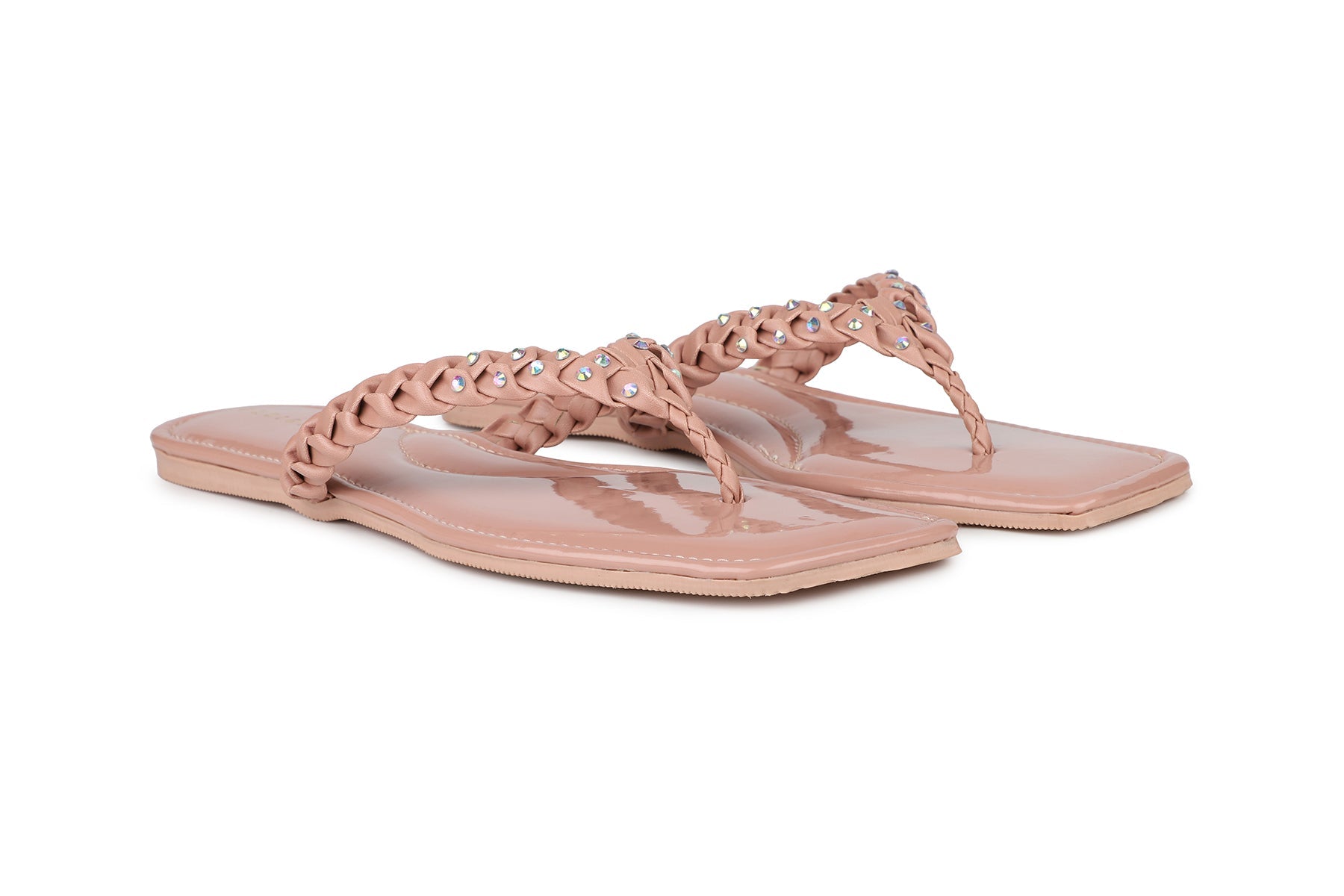 Women, Women Footwear, Pink T Strap Flats