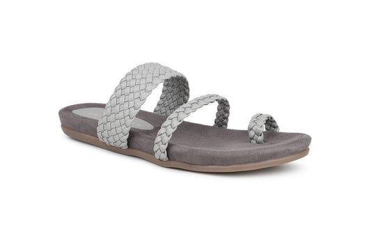 Women, Women Footwear, Grey One Toe Flats