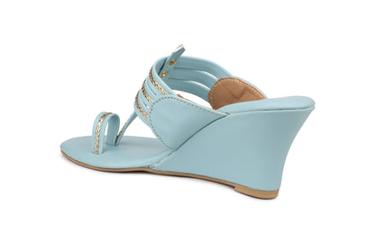 Women, Women Footwear, Aqua Wedges