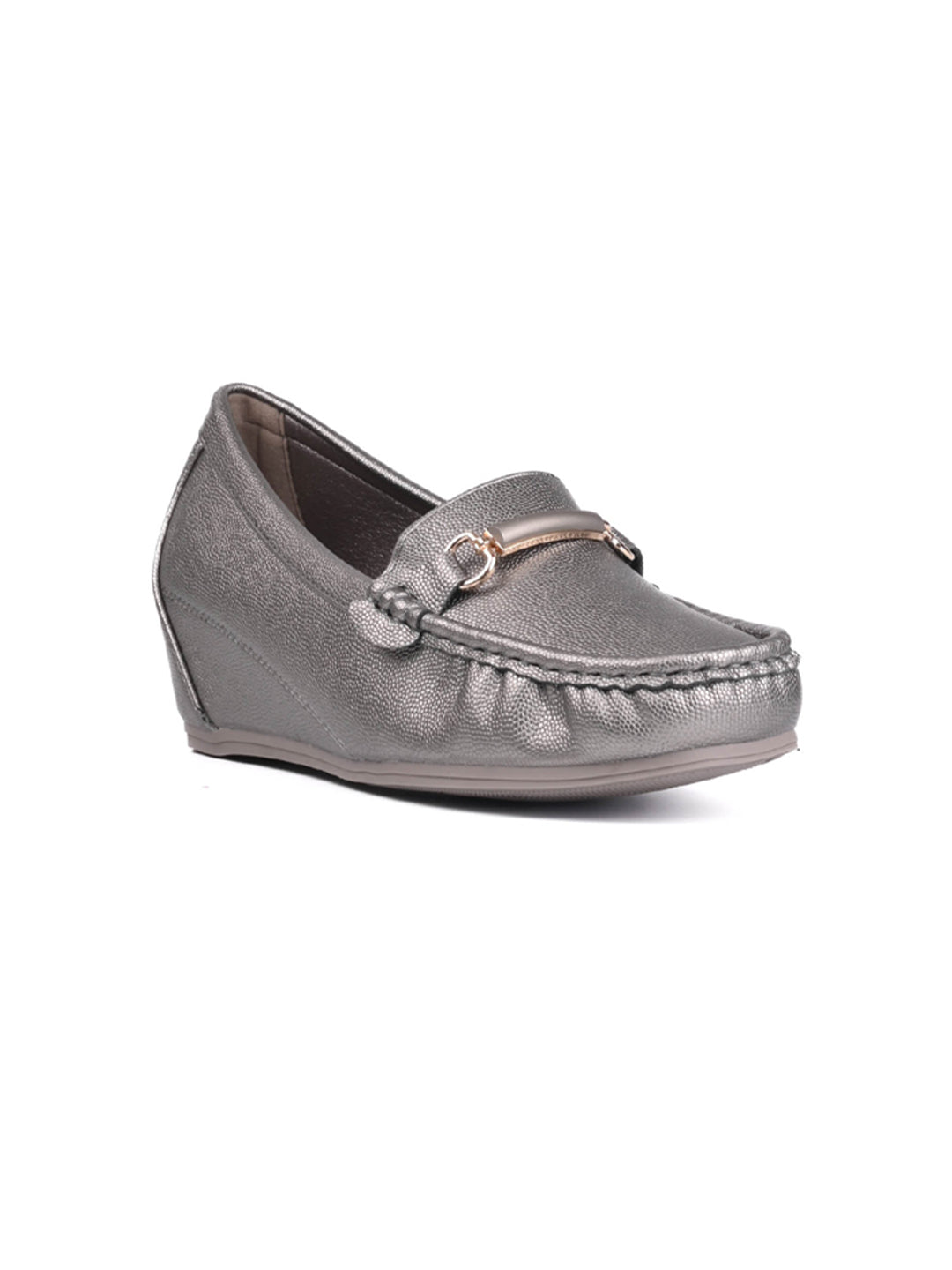 Women, Women Footwear, Grey Loafers