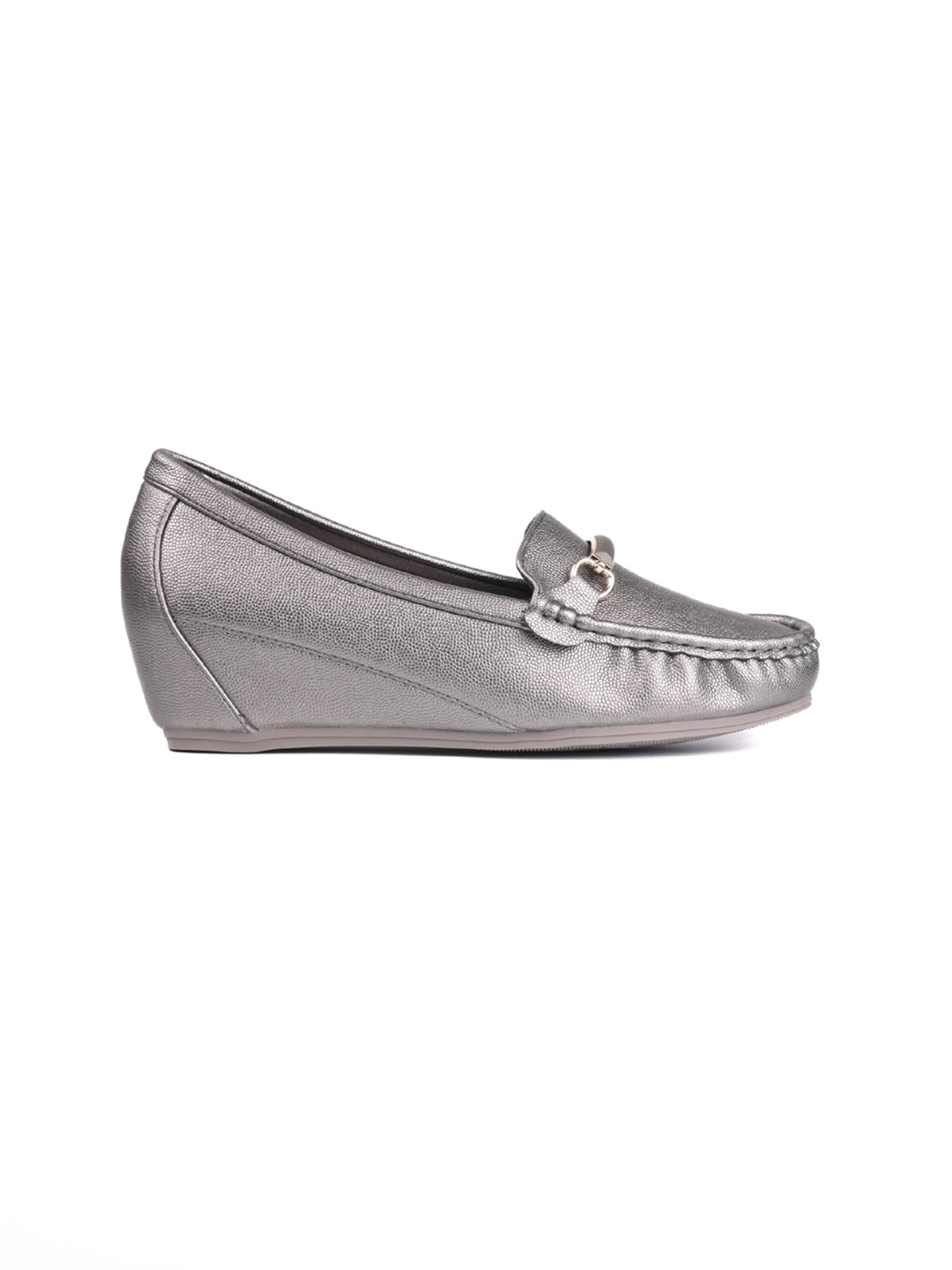 Women, Women Footwear, Grey Loafers