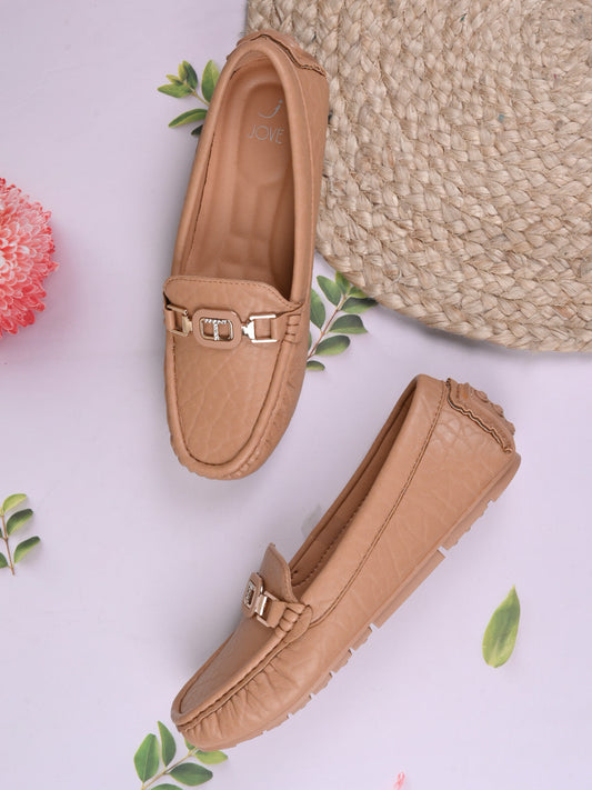 Women, Women Footwear, Brown Loafers