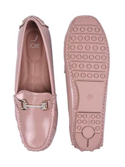 Women, Women Footwear, Pink Loafers