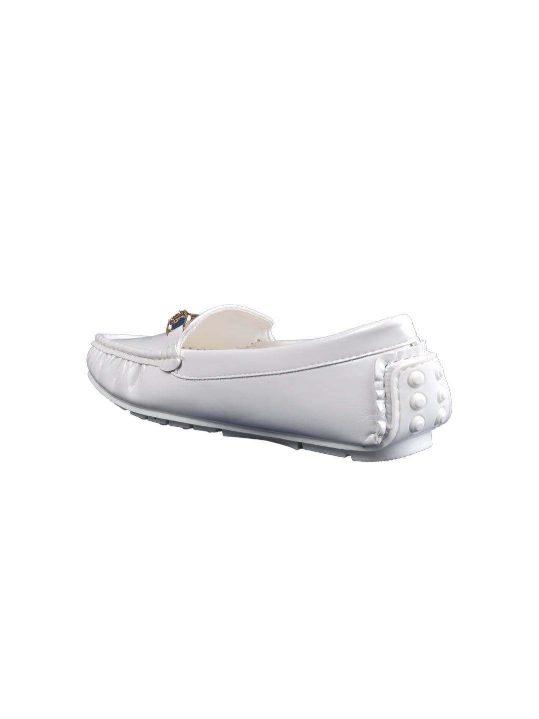 Women, Women Footwear, White Loafers