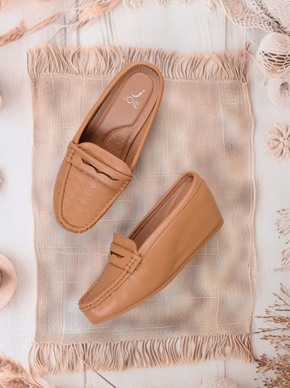 Women, Women Footwear, Brown Loafers