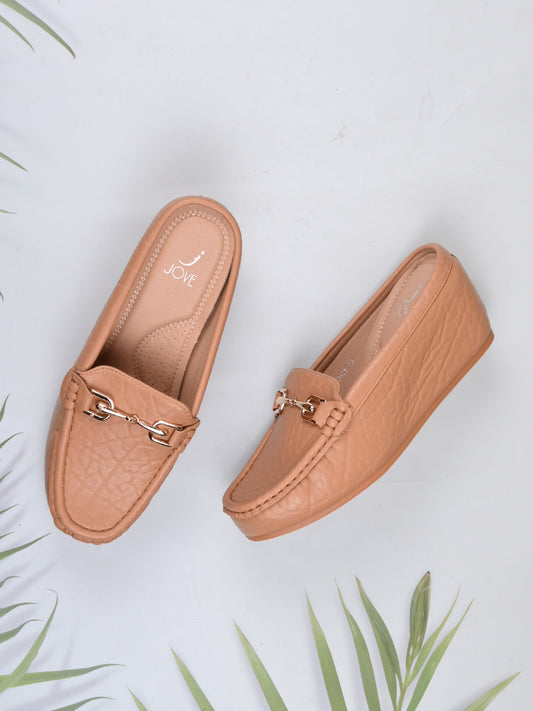 Women, Women Footwear, Brown Loafers