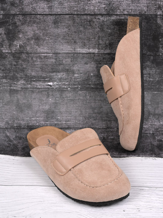 Women, Women Footwear, Beige Mules