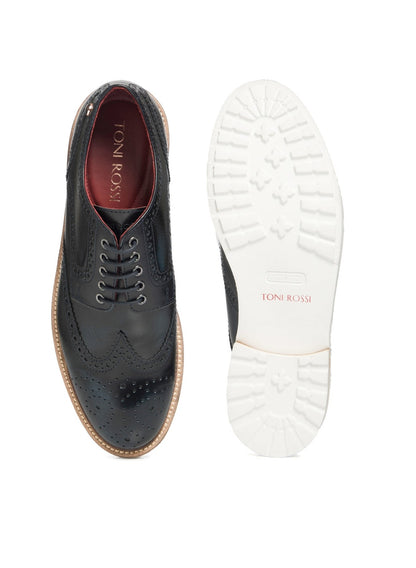 Footwear, Men Footwear, Navy Blue Derby Shoes