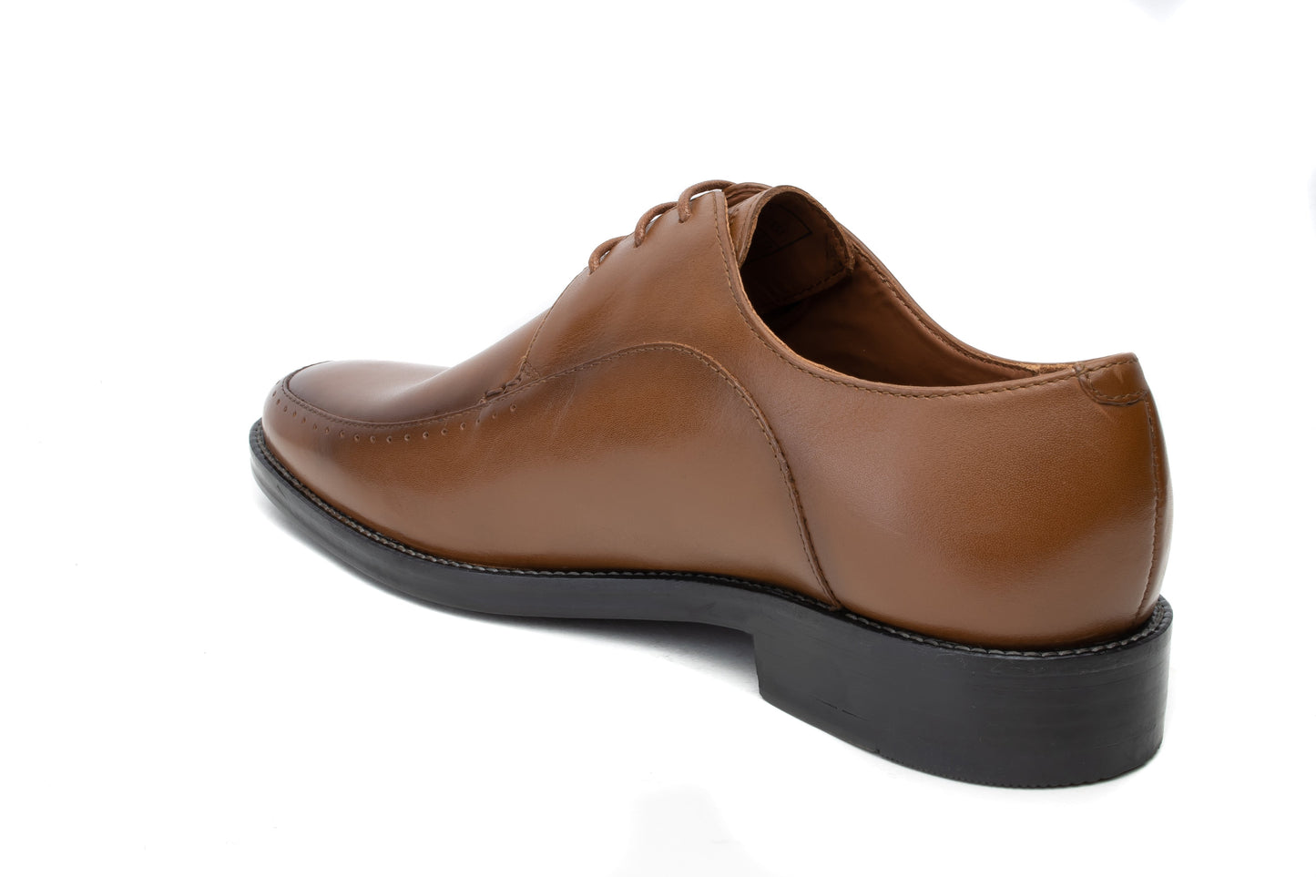 Men Tan Solid Derby Formal Shoes