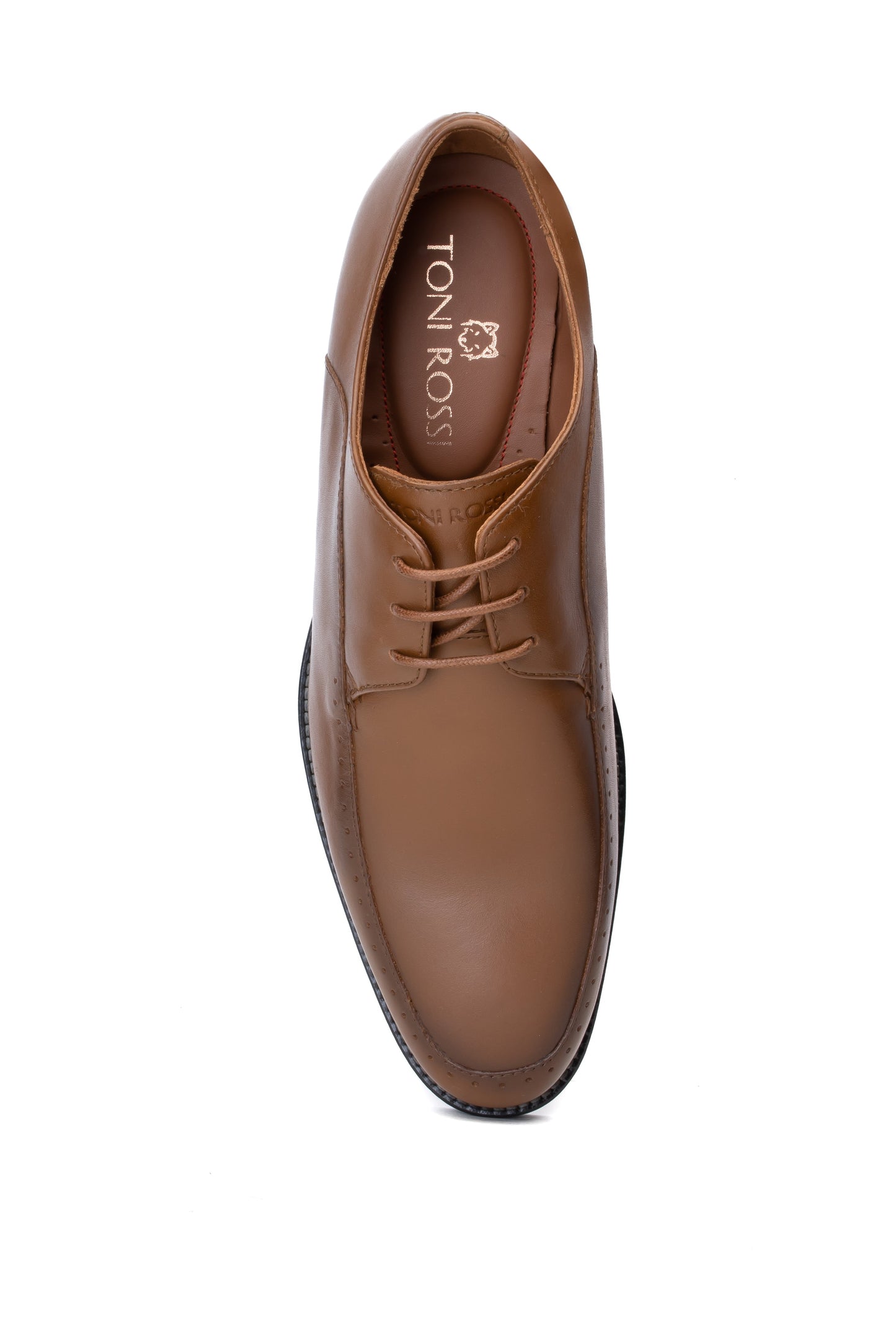 Men Tan Solid Derby Formal Shoes