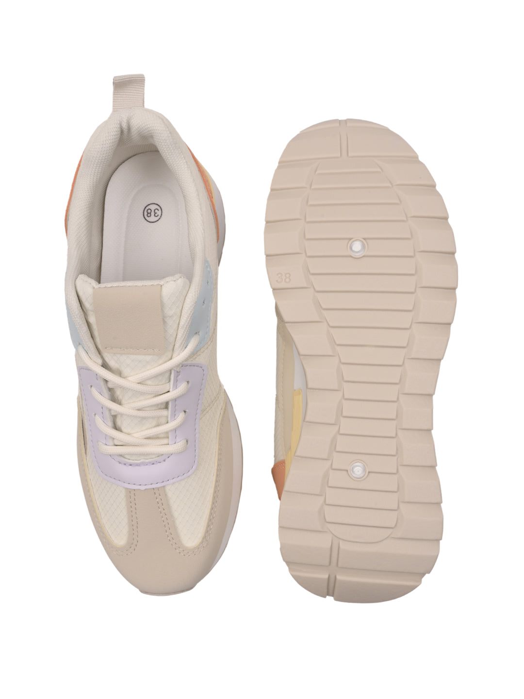 Women, Women Footwear, Beige Sneakers