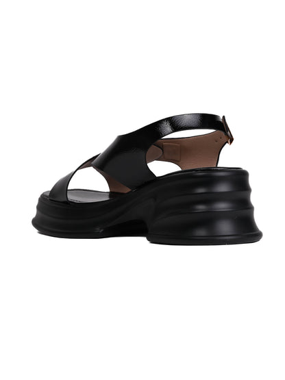 Women, Women Footwear, Black Sandals