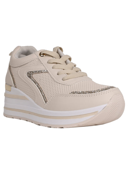 Women, Women Footwear, Beige Sneakers